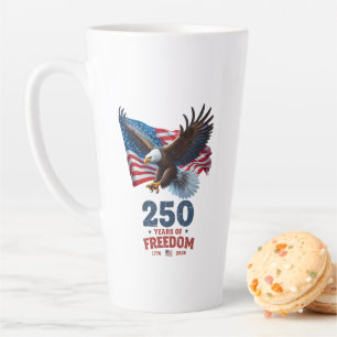 Amerika 250 Jaar Vrijheid Stekelarend Vlag van de Latte Mok