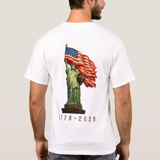 Amerika 250 Jaar Vrijheid T-shirt (Achterkant)
