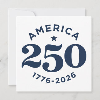 Amerika 250 Jaar Vrijheid Viering Minimalistisch Kaart