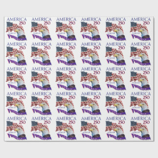 Amerika 250 Jaar Vrijheidsvlag met Steenarend Cadeaupapier