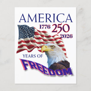 Amerika 250 Jaar Vrijheidsvlag met Steenarend Flyer
