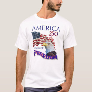 Amerika 250 Jaar Vrijheidsvlag met Steenarend T-shirt