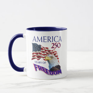 Amerika 250 Jaar Vrijheidsvlag met Stekelarend *L Mok