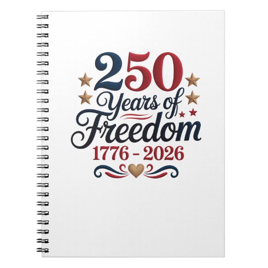 Amerika 250-jarig jubileum notitieboek (Voorkant)