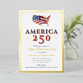 Amerika 250 Kaart Semiquincentennial Patriottisch (Staand Voorkant)