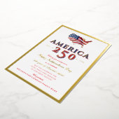 Amerika 250 Kaart Semiquincentennial Patriottisch (Gedraaid)
