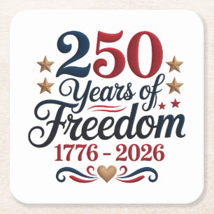 Amerika 250 kartonnen onderzetters