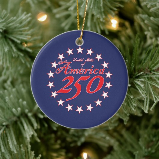 Amerika 250 keramisch ornament (Boom)