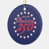 Amerika 250 keramisch ornament (Links)