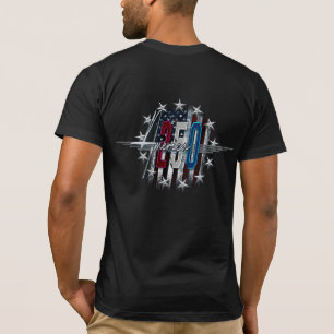 AMERIKA 250 KLASSIEKE RETRO CHROOM AMERIKAANSE VLA T-SHIRT
