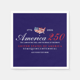 Amerika 250 Land van Vrijheid Thuis Dapper Patriot Servet