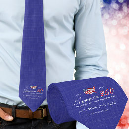 Amerika 250 Land van Vrijheid Thuis Dapper Patriot Stropdas