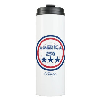 Amerika 250 Logo - Patriottisch 4 juli-thema Thermosbeker