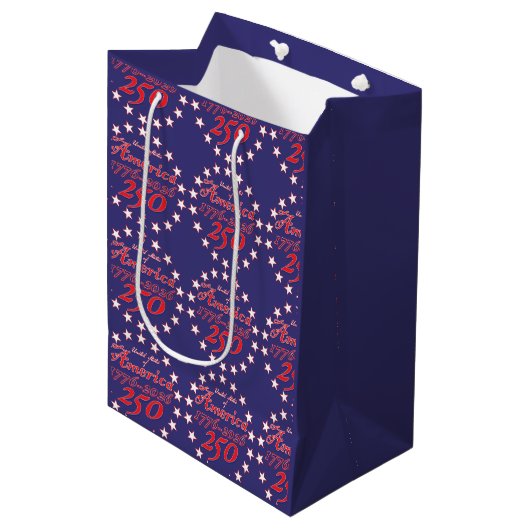 Amerika 250 medium cadeauzakje (Voorkant Gekanteld)