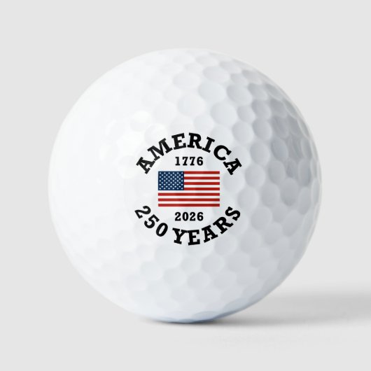 Amerika 250 met vlag golfballen (Voorkant)