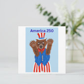 Amerika 250 Oom Sam Beer Kaart (Staand voorkant)