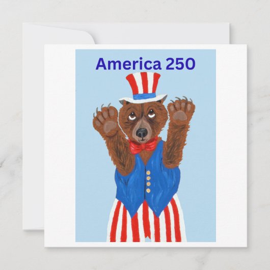Amerika 250 Oom Sam Beer Kaart (Voorkant)