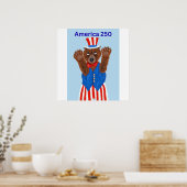 Amerika 250 Oom Sam Beer Poster (Keuken)