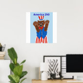 Amerika 250 Oom Sam Beer Poster (Thuiskantoor)