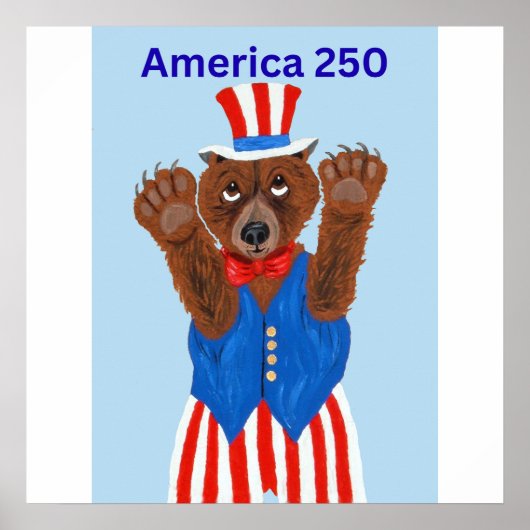 Amerika 250 Oom Sam Beer Poster (Voorkant)