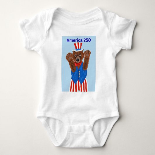  Amerika 250 Oom Sam Beer  Romper (Voorkant)