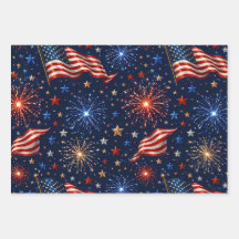 Amerika 250 Patriotisch Vuurwerk Vlag Patroon