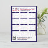 Amerika 250 Patriottisch Blauw 2026 Kalender Keeps (Staand voorkant)