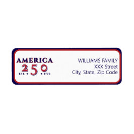 Amerika 250 Patriottisch Jubileum Etiket