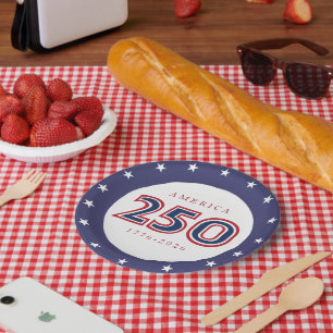 Amerika 250 Patriottisch Papieren Bordje