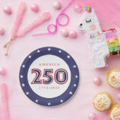 Amerika 250 Patriottisch Papieren Bordje (Feest)