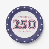 Amerika 250 Patriottisch Papieren Bordje (Voorkant)