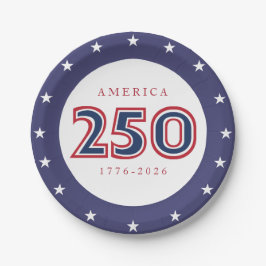 Amerika 250 Patriottisch Papieren Bordje