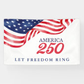 Amerika 250 Patriottische Amerikaanse Vlag Banner (Horizontaal)
