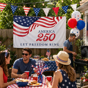 Amerika 250 Patriottische Amerikaanse Vlag Banner