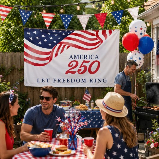 Amerika 250 Patriottische Amerikaanse Vlag Banner