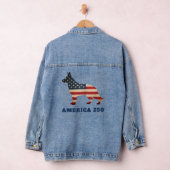 Amerika 250 Patriottische Duitse Herdershond Denim Jacket (Hangar)