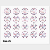 Amerika 250 Patriottische Eenheid Vrijheid Onafhan Ronde Sticker (Vel)