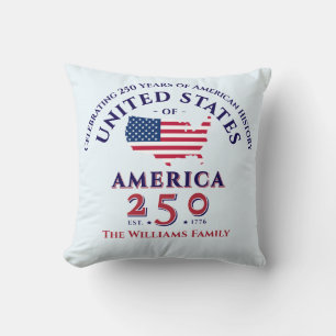 Amerika 250 Patriottische familie Foto Keepsake Gi Kussen