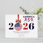 Amerika 250 Patriottische Kerst 2025 Sponsor Donat Folie Feestdagenkaart (Staand Voorkant)