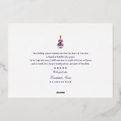 Amerika 250 Patriottische Kerst 2025 Sponsor Donat Folie Feestdagenkaart (Achterkant)