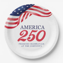 Amerika 250 Patriottische Papieren Borden | 4 juli Bordje
