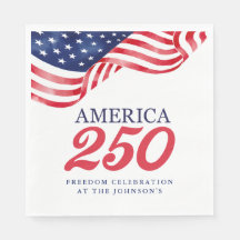 Amerika 250 Patriottische Servetten | 4 juli BBQ