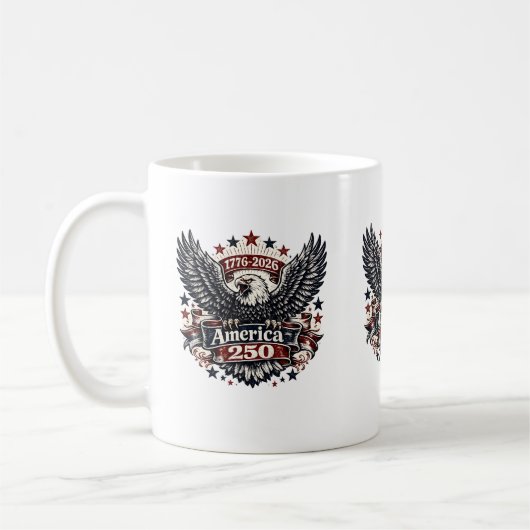 Amerika 250 Patriottische Steenarend 1776-2026 Mok (Links)