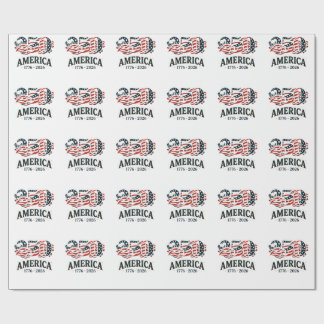 Amerika 250 Patriottische Sterren en Strepen Cadeaupapier