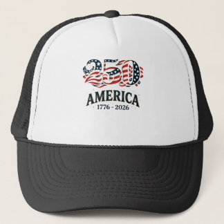 Amerika 250 Patriottische Sterren en Strepen Trucker Pet