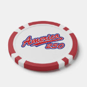 Amerika 250 poker chips (Enkel)