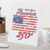 Amerika 250 reclamebord met voetstuk (Insitu)