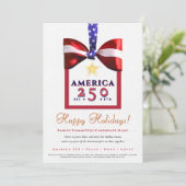 Amerika 250 Rode Patriottische 2026 Agenda Campagn Feestdagenkaart (Staand voorkant)