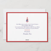 Amerika 250 Rode Patriottische Kerst Sponsor Donat Feestdagenkaart (Achterkant)