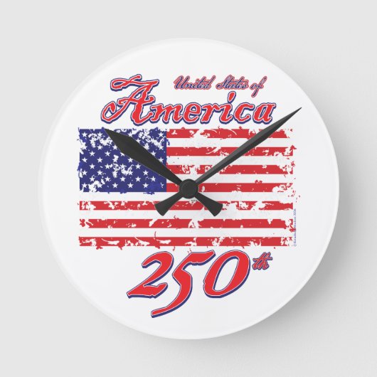 Amerika 250 ronde klok (Voorkant)